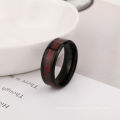 Wholesale Hot Selling Stainless Steel Ring Jewelry Red Green Titanium Steel Carbon Fiber Rings